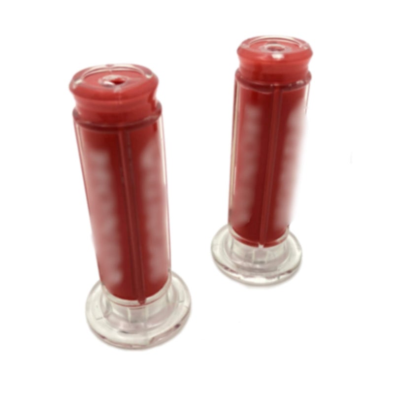 XKMT-Sport Bike Dirt Bike Grips Gel Red Replacement Compatible With APRILLA BMW DUCATI TRIUMPHYAMAHA KAWASAKI SUZUKI Polaris Offroad DIRT BIKE(7/8" LEFT 1" RIGHT) [B017QV929K] - Image 2